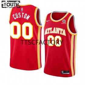 Dres Atlanta Hawks Prilagođeni Nike 2022-23 Icon Edition Crvena Swingman - Dječji